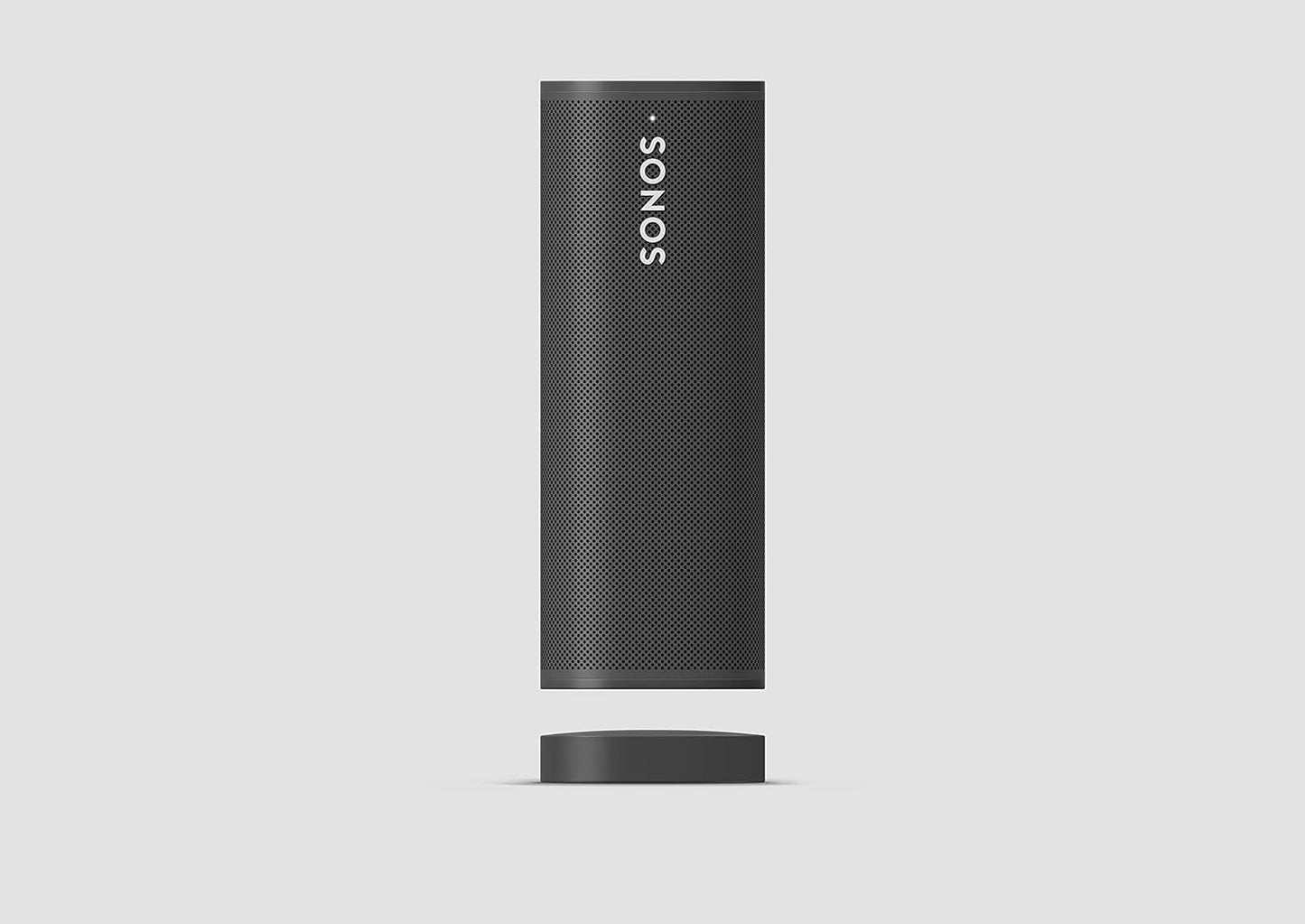 Sonos Roam + kabelloses Ladegerät, schwarz – Wasserdichter WLAN & Bluetooth Lautsprecher mit Alexa Sprachsteuerung, Google Assistant und AirPlay 2
