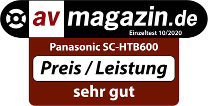 Panasonic SC-HTB600EGK 2.1 Soundbar mit kabellosem Subwoofer (Dolby Atmos, Bluetooth, HDMI, 360 Watt RMS) schwarz