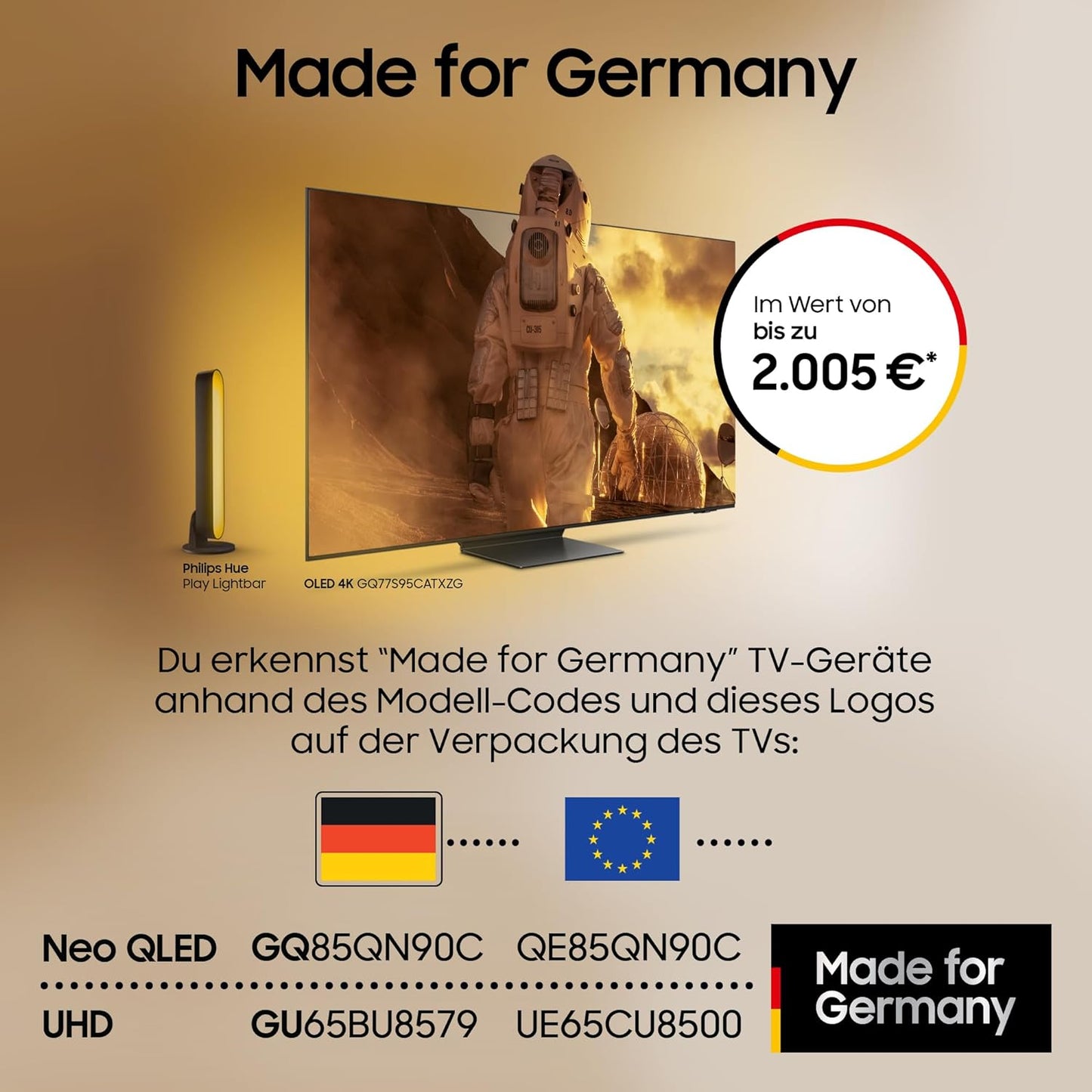 Samsung HW-Q995GC 11.1.4-Kanal Q-Soundbar, 4.0.2-Kanal Rücklautsprecher, Kabelloses Dolby Atmos / DTS:X, Q-Symphony [2023]