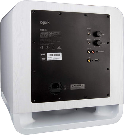 Polk Audio HTS 10 Aktivsubwoofer für Heimkino Soundsysteme und Musik, 10" Bass Box, 200 Watt, Schwarz