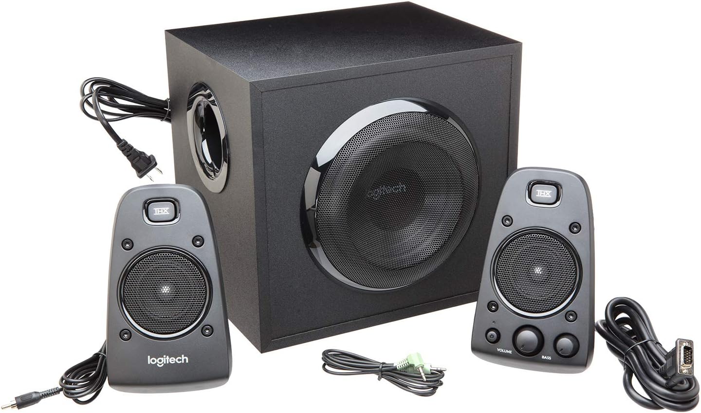 Logitech Z623 Lautsprecher-System mit Subwoofer, Satter Bass, 400 Watt Spitzenleistung