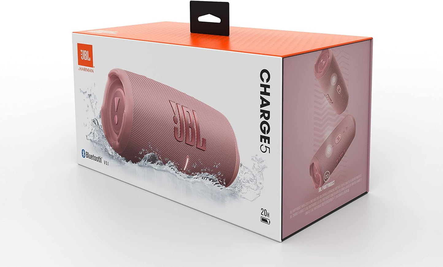 JBL Charge 5 Bluetooth-Lautsprecher in Schwarz – Wasserfeste, portable Boombox mit integrierter Powerbank – Eine Akku-Ladung für bis zu 20 Stunden kabellosen Musikgenuss