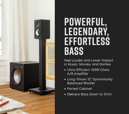 Polk Audio Monitor XT35 schlanker Center Lautsprecher, Hi-Res Zertifiziert, kompatibel mit Dolby Atmos und DTS:X (Stück), Schwarz