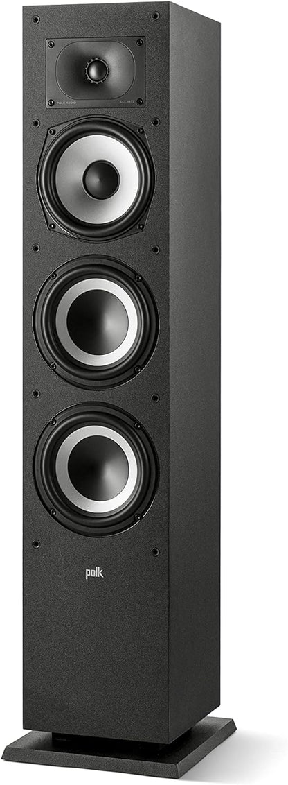 Polk Audio Monitor XT35 schlanker Center Lautsprecher, Hi-Res Zertifiziert, kompatibel mit Dolby Atmos und DTS:X (Stück), Schwarz