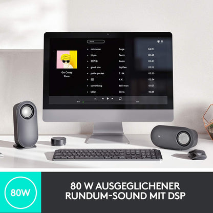 Logitech Z407 Bluetooth-Computerlautsprecher mit Subwoofer und kabelloser Steuerung