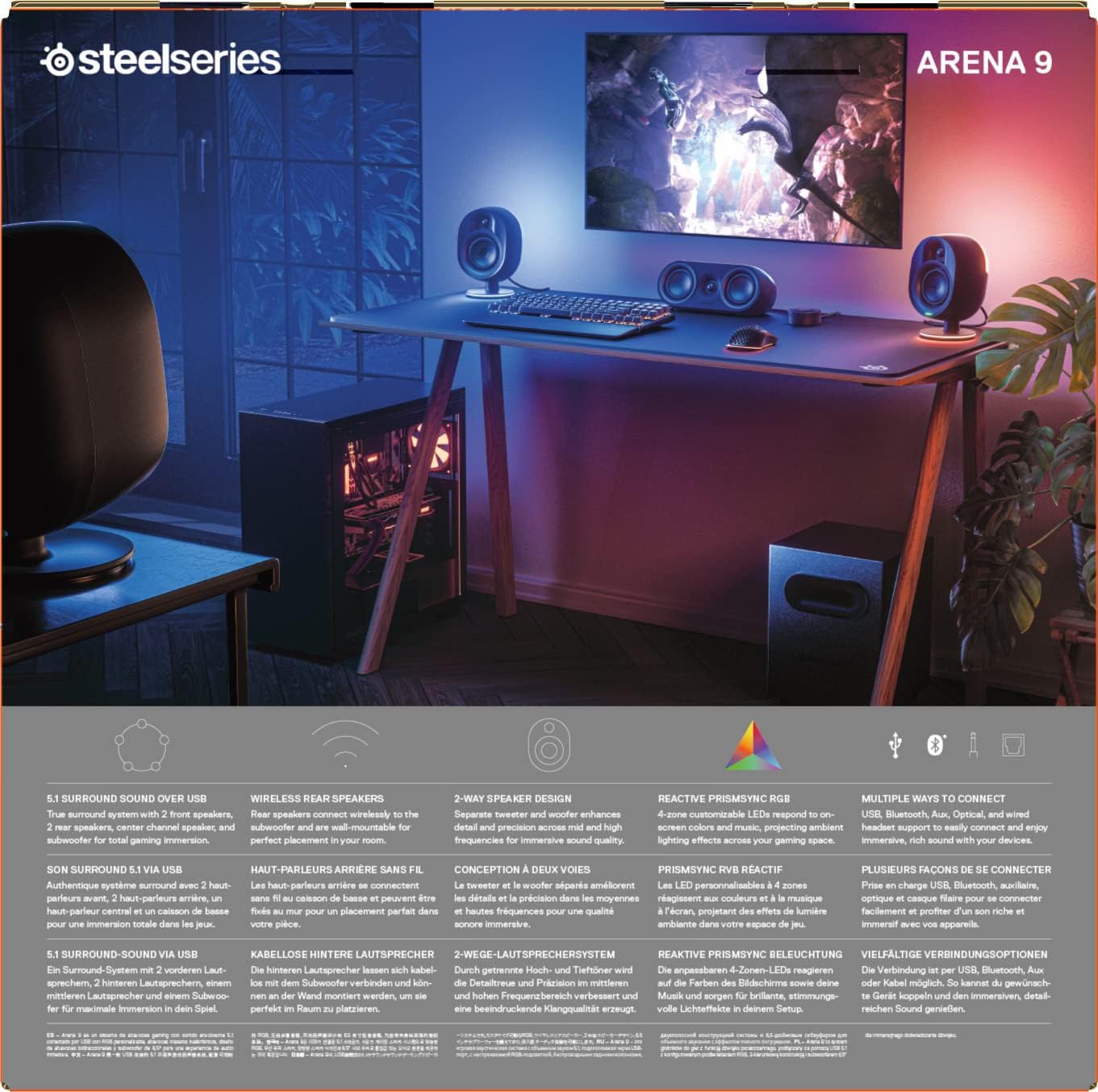 SteelSeries Arena 7 - 2.1-Gaming-Lautsprecher