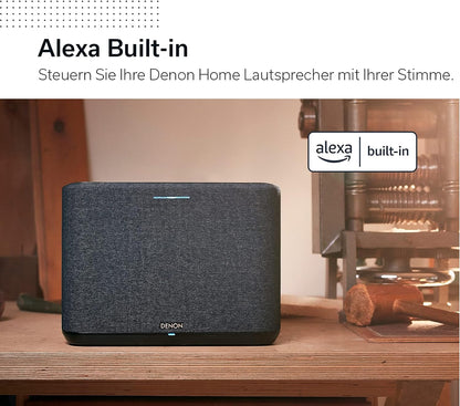 Denon Home 150 Multiroom-Lautsprecher, HiFi Lautsprecher mit HEOS Built-in, Alexa integriert, WLAN, Bluetooth, USB, AirPlay 2, Hi-Res Audio, weiß