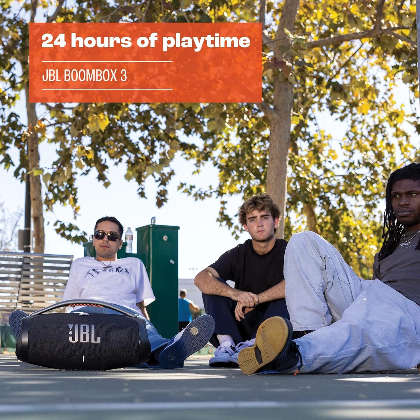 JBL Boombox 3 – Kabelloser Bluetooth-Lautsprecher – Tragbare, wasserdichte Musikbox mit Innen- und Außenmodus – 24 Stunden Spielzeit – In Schwarz
