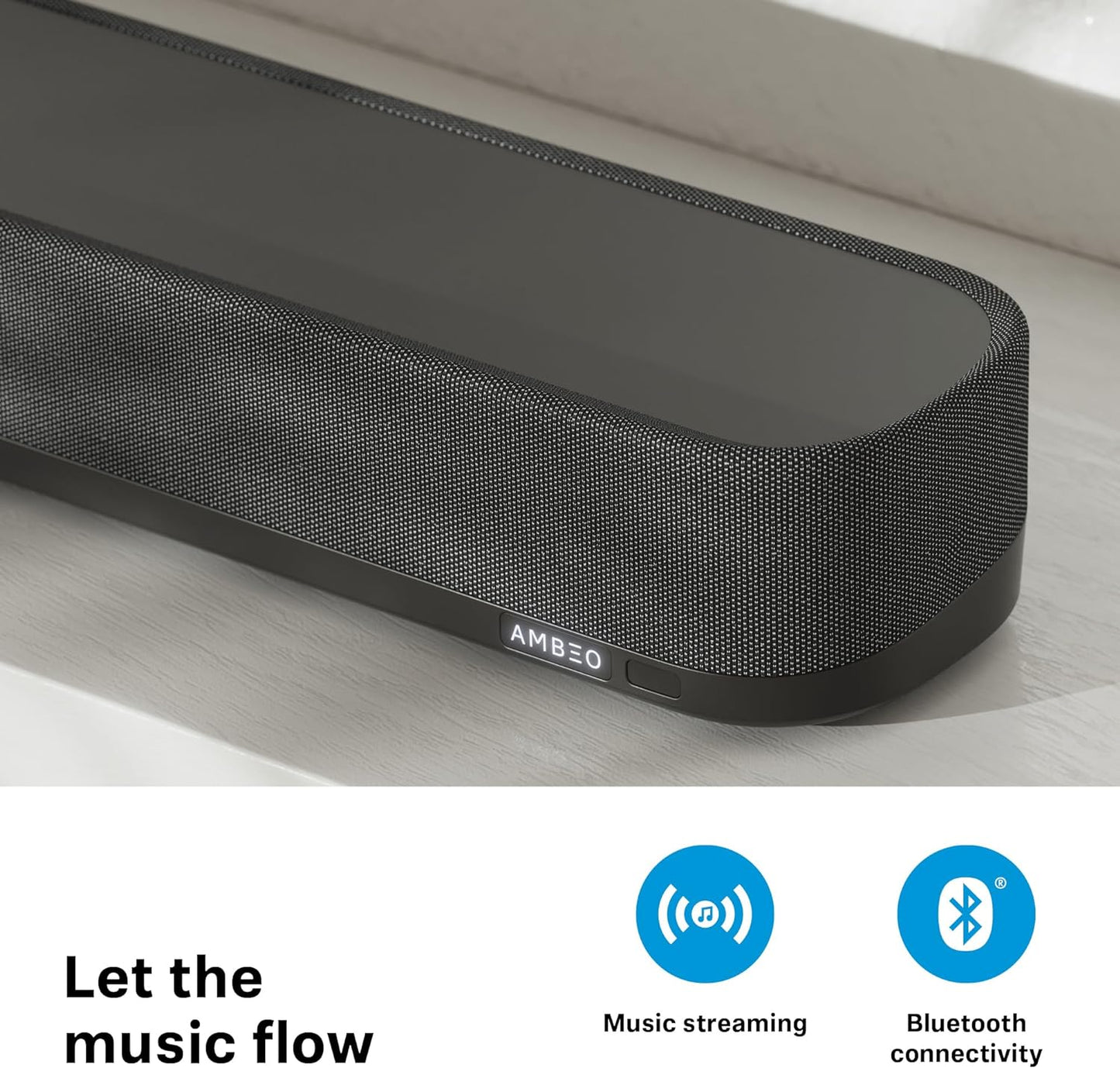 SENNHEISER AMBEO Soundbar Plus für TV und Musik - EU-Stecker - 3D Surround Sound, virtuelles 7.1.4-Lautsprecher-Setup, eingebaute Dual Subwoofer, erweiterte Streaming-Anbindung und Stimmverbesserung