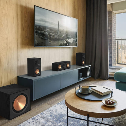 Klipsch R-121SW Black – Aktiver Subwoofer 30,5 cm (12 Zoll), Schwarz, digitaler Verstärker, 200 W/400 W
