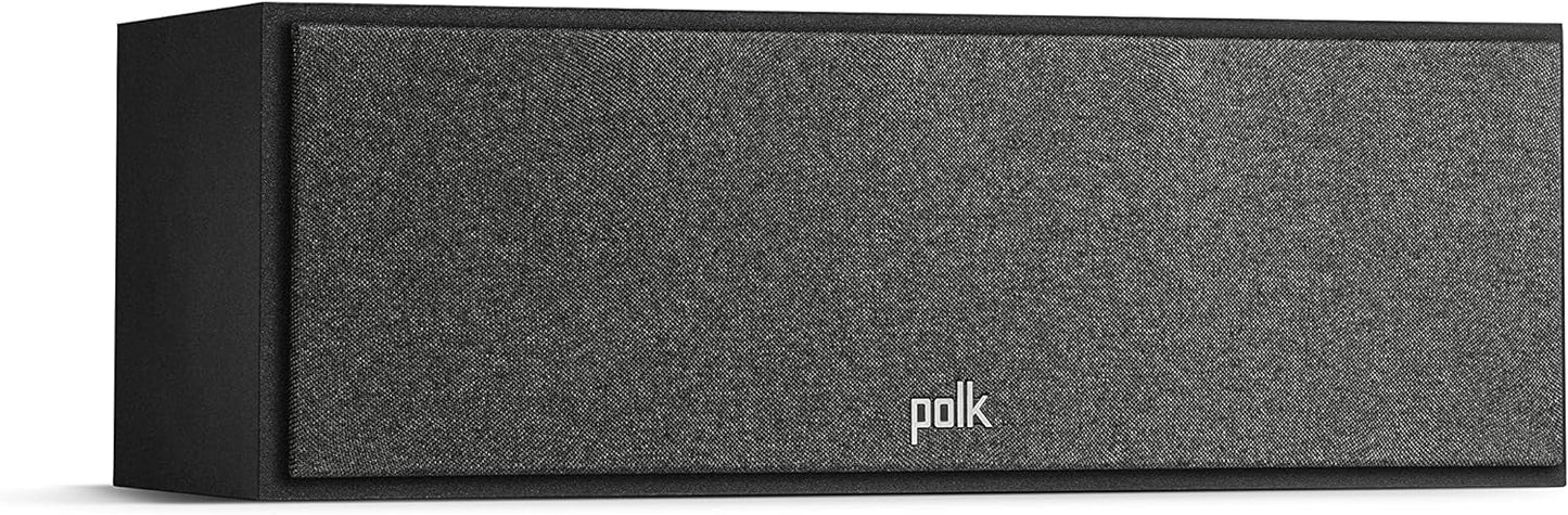 Polk Audio Monitor XT35 schlanker Center Lautsprecher, Hi-Res Zertifiziert, kompatibel mit Dolby Atmos und DTS:X (Stück), Schwarz