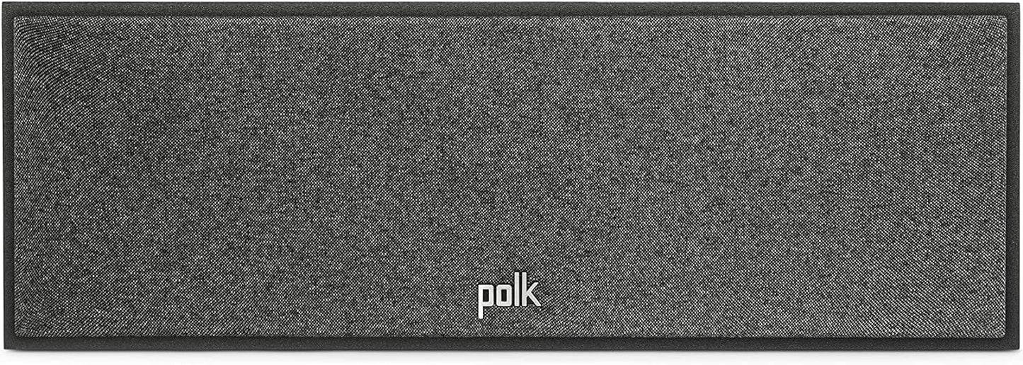 Polk Audio Monitor XT35 schlanker Center Lautsprecher, Hi-Res Zertifiziert, kompatibel mit Dolby Atmos und DTS:X (Stück), Schwarz