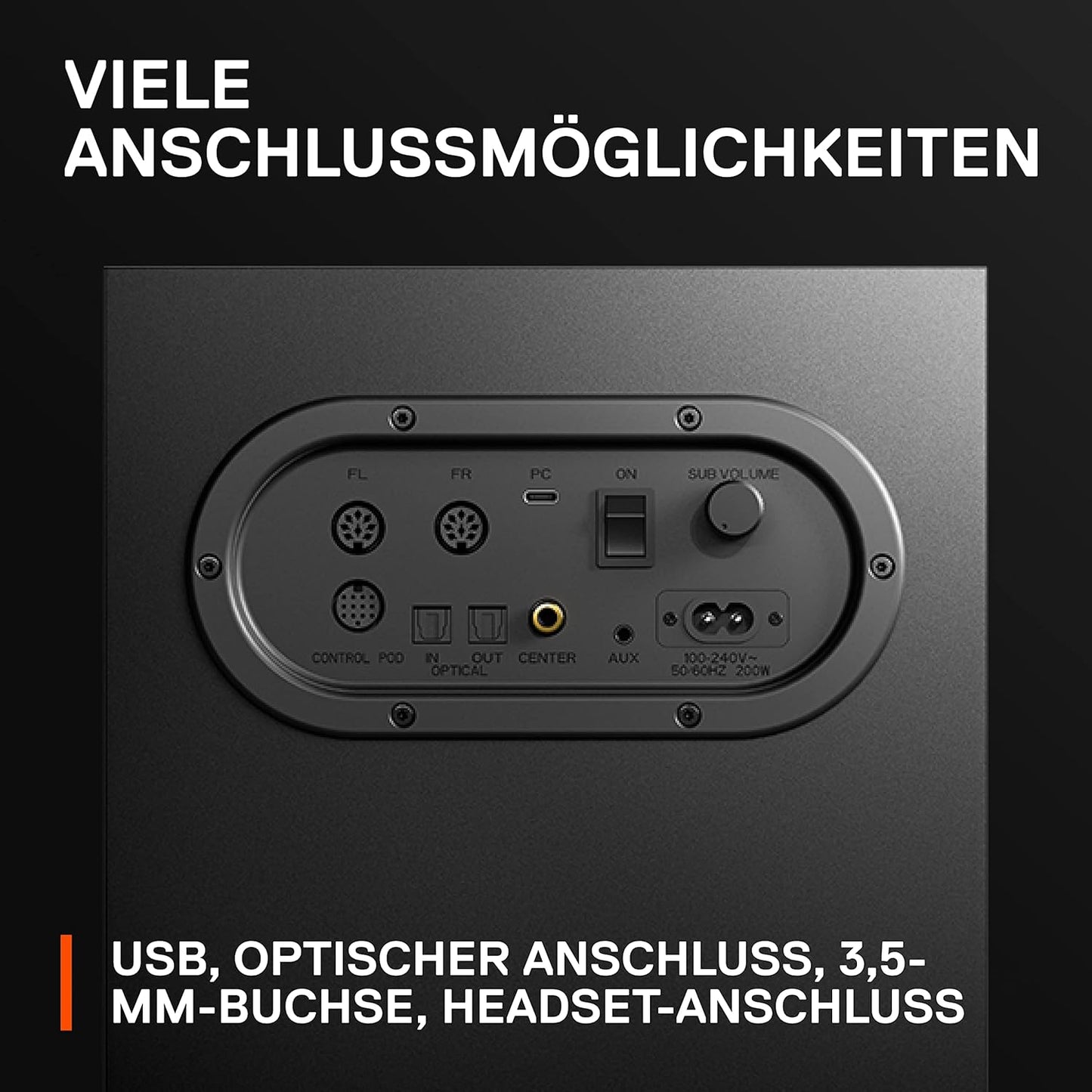 SteelSeries Arena 7 - 2.1-Gaming-Lautsprecher
