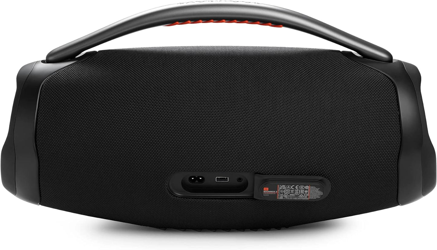 JBL Boombox 3 – Kabelloser Bluetooth-Lautsprecher – Tragbare, wasserdichte Musikbox mit Innen- und Außenmodus – 24 Stunden Spielzeit – In Schwarz