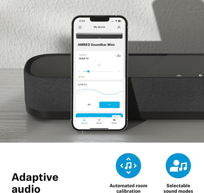 SENNHEISER AMBEO Soundbar Plus für TV und Musik - EU-Stecker - 3D Surround Sound, virtuelles 7.1.4-Lautsprecher-Setup, eingebaute Dual Subwoofer, erweiterte Streaming-Anbindung und Stimmverbesserung