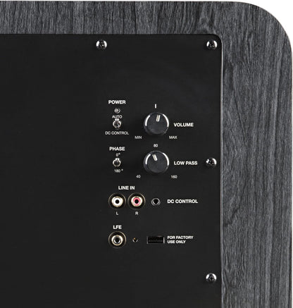 Polk Audio HTS 10 Aktivsubwoofer für Heimkino Soundsysteme und Musik, 10" Bass Box, 200 Watt, Schwarz