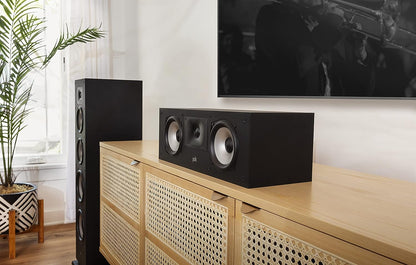 Polk Audio Monitor XT35 schlanker Center Lautsprecher, Hi-Res Zertifiziert, kompatibel mit Dolby Atmos und DTS:X (Stück), Schwarz