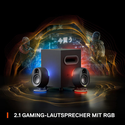 SteelSeries Arena 9 - 5.1-Gaming-Lautsprecher – 5.1 USB Surround-Sound