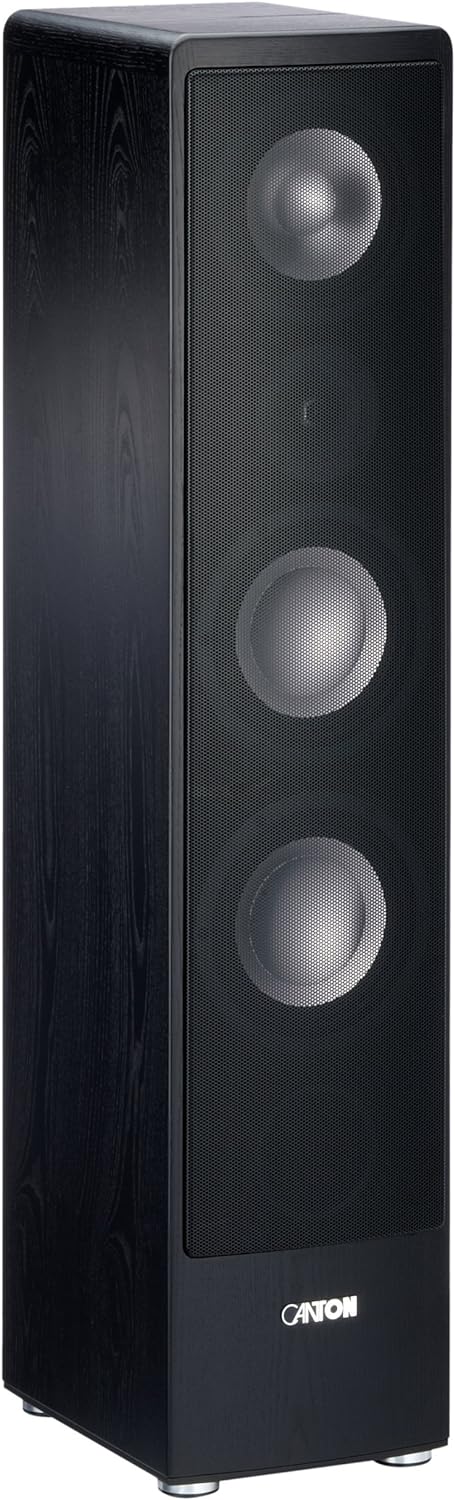 Canton Ergo 690 DC 3-Wege Bassreflex-Standlautsprecher (170/320 Watt, Bi-Wiring-/Bi-Amping-Anschlussfeld) schwarz (Stück)