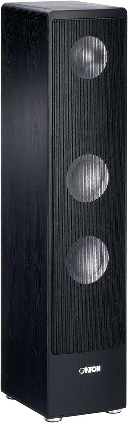 Canton Ergo 690 DC 3-Wege Bassreflex-Standlautsprecher (170/320 Watt, Bi-Wiring-/Bi-Amping-Anschlussfeld) schwarz (Stück)