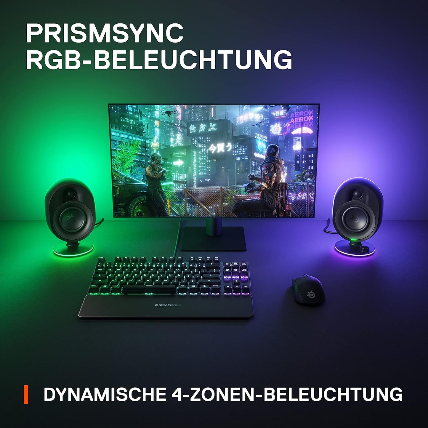 SteelSeries Arena 9 - 5.1-Gaming-Lautsprecher – 5.1 USB Surround-Sound