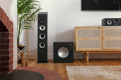 Polk Audio Monitor XT35 schlanker Center Lautsprecher, Hi-Res Zertifiziert, kompatibel mit Dolby Atmos und DTS:X (Stück), Schwarz