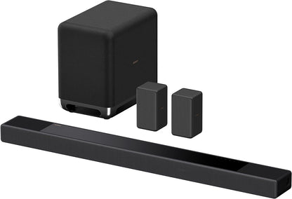 Sony HT-A7000 7.1.2-Kanal Surround Sound Dolby Atmos Premium-Soundbar mit integriertem Subwoofer (Vertical-Sound-Engine, HDMI, Bluetooth, High-Res Audio, 500W Gesamtleistung), Schwarz, Negro