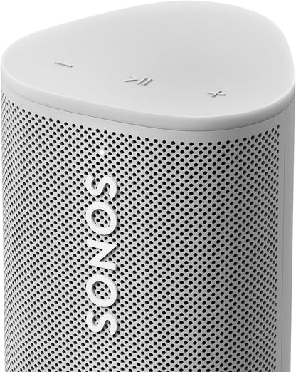 Sonos Roam + kabelloses Ladegerät, schwarz – Wasserdichter WLAN & Bluetooth Lautsprecher mit Alexa Sprachsteuerung, Google Assistant und AirPlay 2