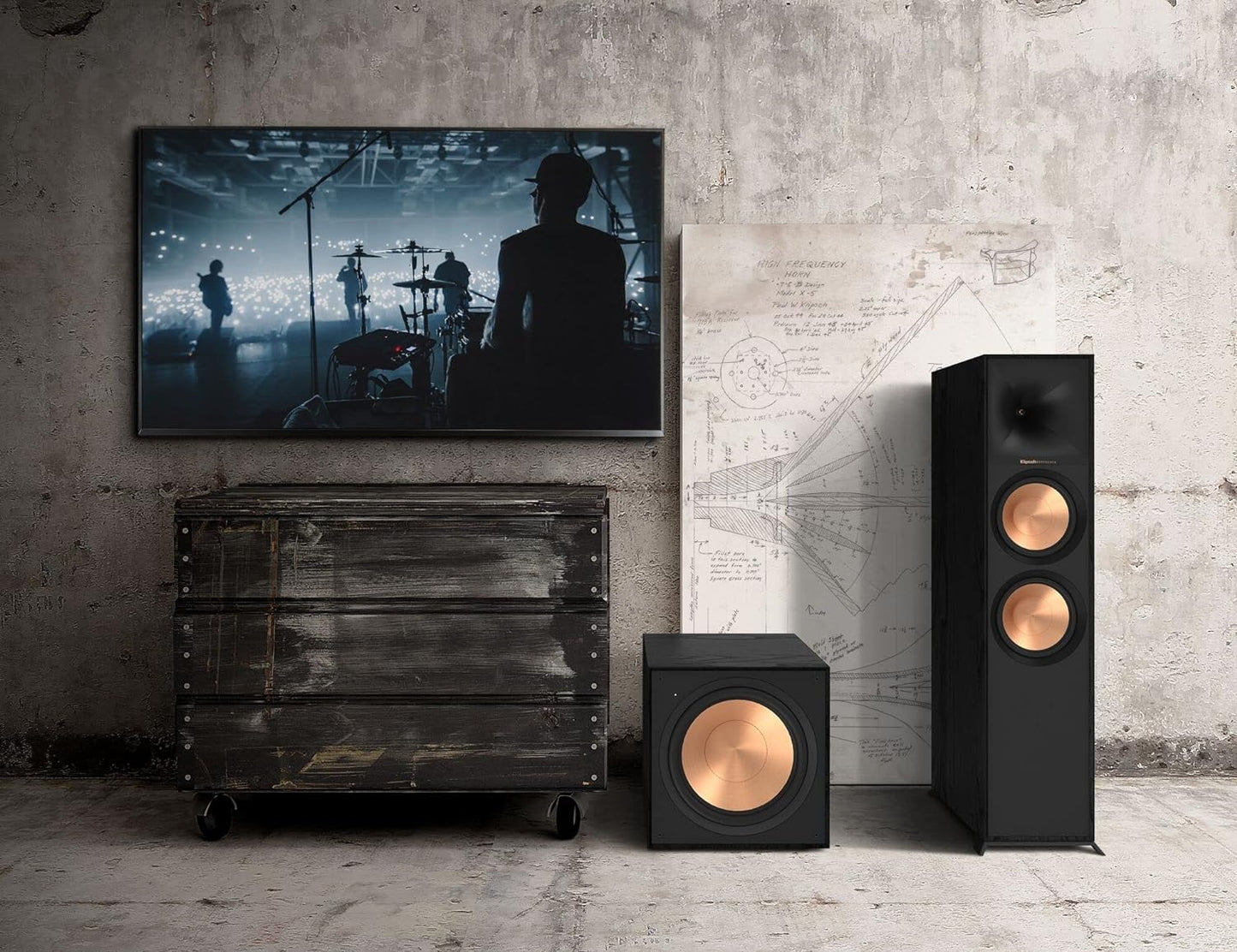 Klipsch R-121SW Black – Aktiver Subwoofer 30,5 cm (12 Zoll), Schwarz, digitaler Verstärker, 200 W/400 W
