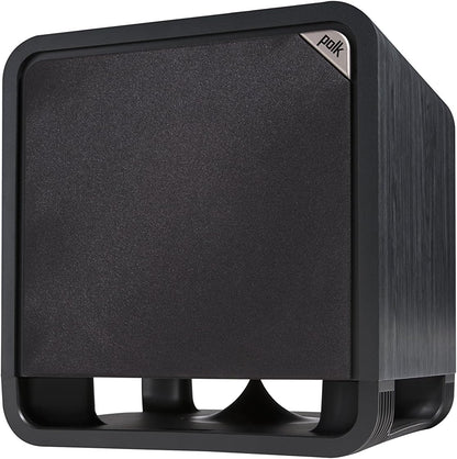 Polk Audio HTS 10 Aktivsubwoofer für Heimkino Soundsysteme und Musik, 10" Bass Box, 200 Watt, Schwarz