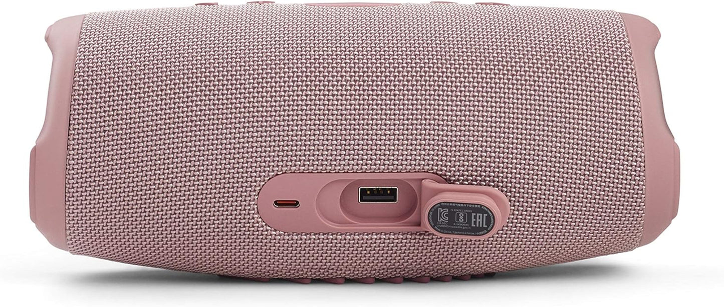 JBL Charge 5 Bluetooth-Lautsprecher in Schwarz – Wasserfeste, portable Boombox mit integrierter Powerbank – Eine Akku-Ladung für bis zu 20 Stunden kabellosen Musikgenuss