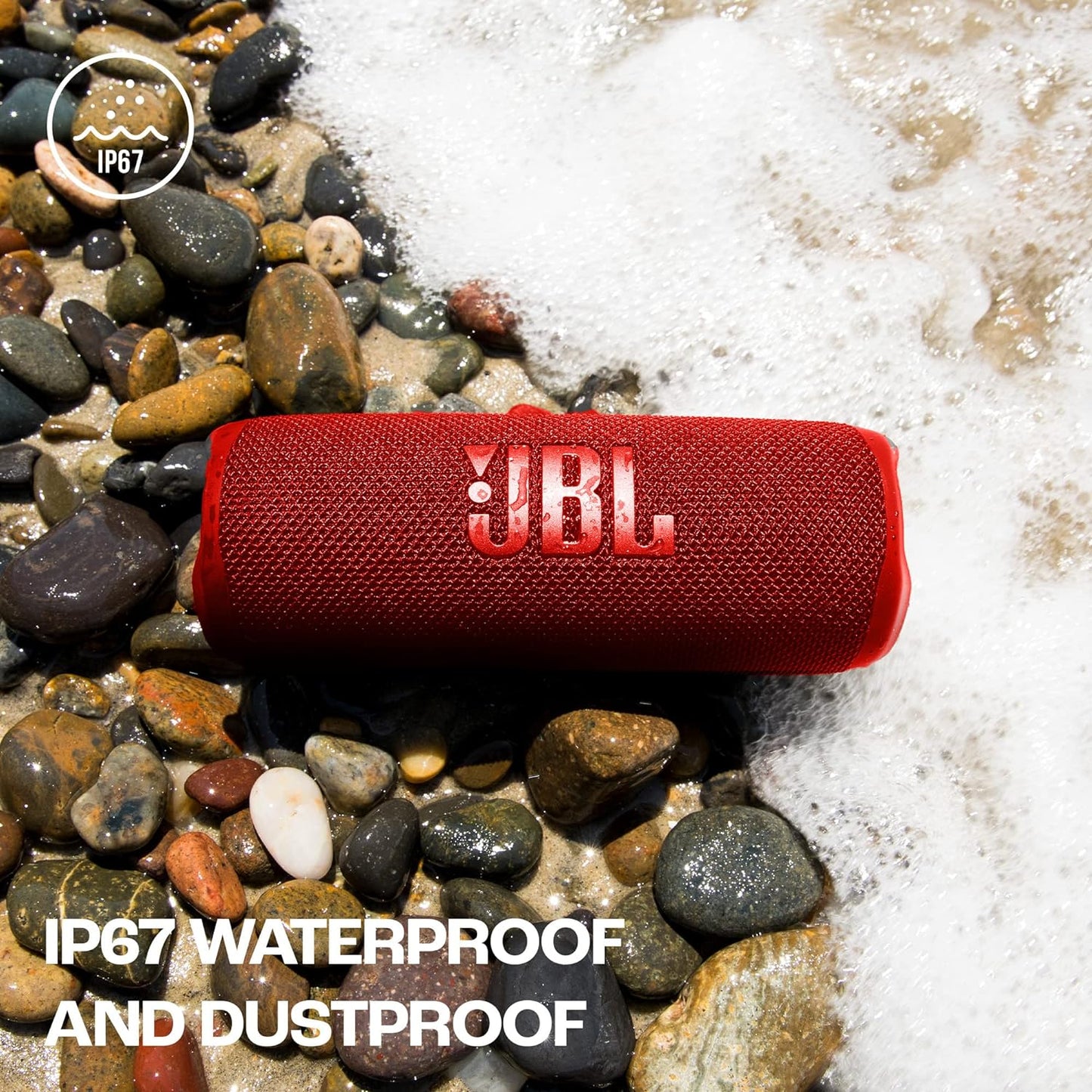 JBL Flip 6 Bluetooth Box in Blau – Wasserdichter, tragbarer Lautsprecher mit 2-Wege-Lautsprechersystem für kraftvollen Sound – Bis zu 12 Stunden kabellos Musik abspielen