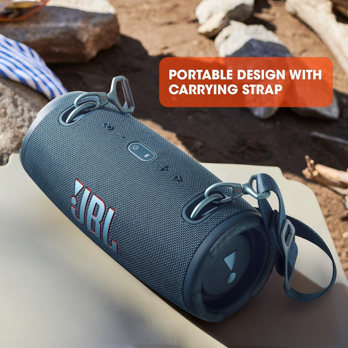 JBL Xtreme 3 Musikbox in Camouflage – Wasserdichter, portabler Stereo Bluetooth Speaker mit integrierter Powerbank – Mit nur einer Akku-Ladung bis zu 15 Stunden Musikgenuss