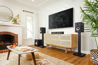 Polk Audio Monitor XT35 schlanker Center Lautsprecher, Hi-Res Zertifiziert, kompatibel mit Dolby Atmos und DTS:X (Stück), Schwarz