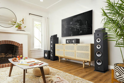 Polk Audio Monitor XT35 schlanker Center Lautsprecher, Hi-Res Zertifiziert, kompatibel mit Dolby Atmos und DTS:X (Stück), Schwarz