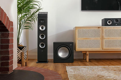 Polk Audio Monitor XT35 schlanker Center Lautsprecher, Hi-Res Zertifiziert, kompatibel mit Dolby Atmos und DTS:X (Stück), Schwarz