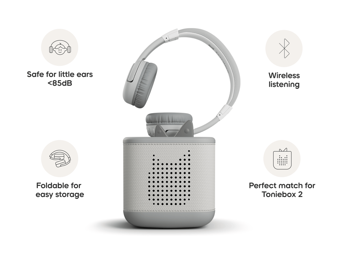 Bluetooth Headphones: Moon Gray