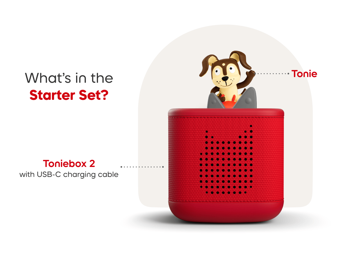 Playtime Puppy Toniebox 2 Starter Set - Sunset Red